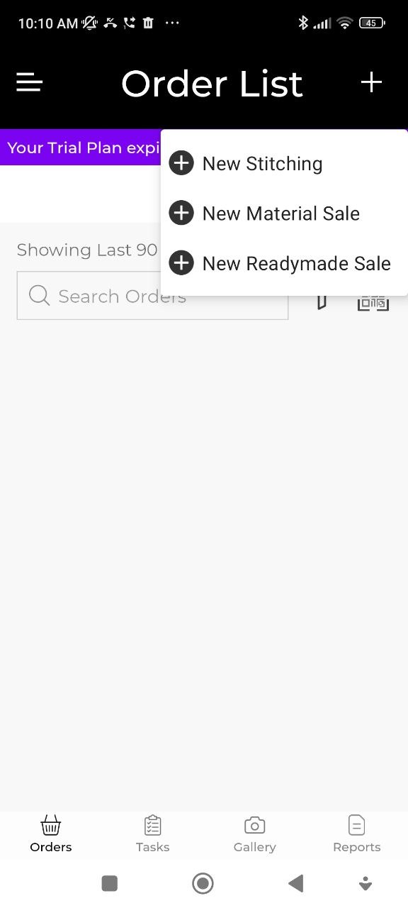 Creating a new stitching order