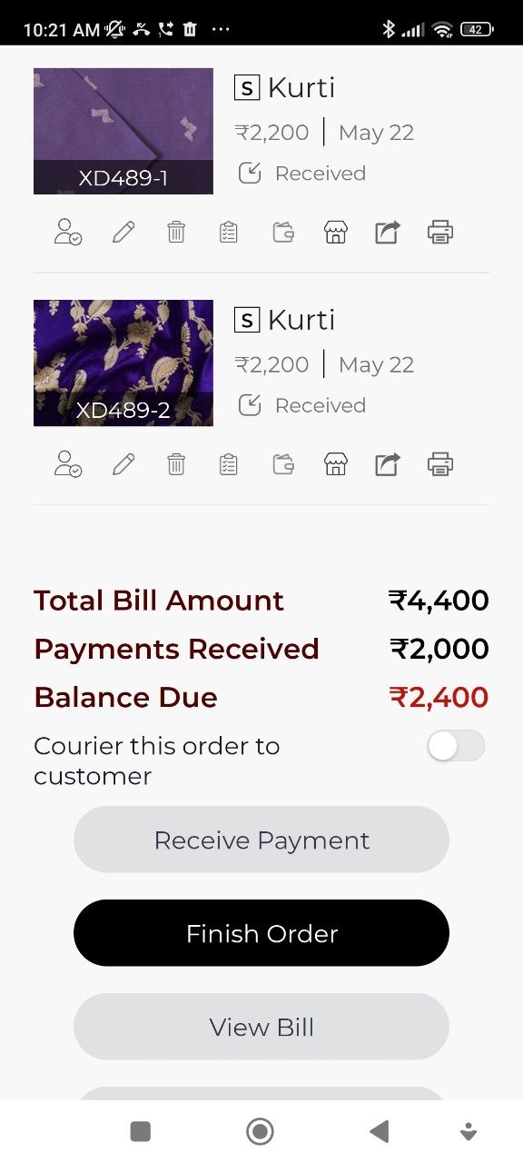 Order after payment with Finish Order button