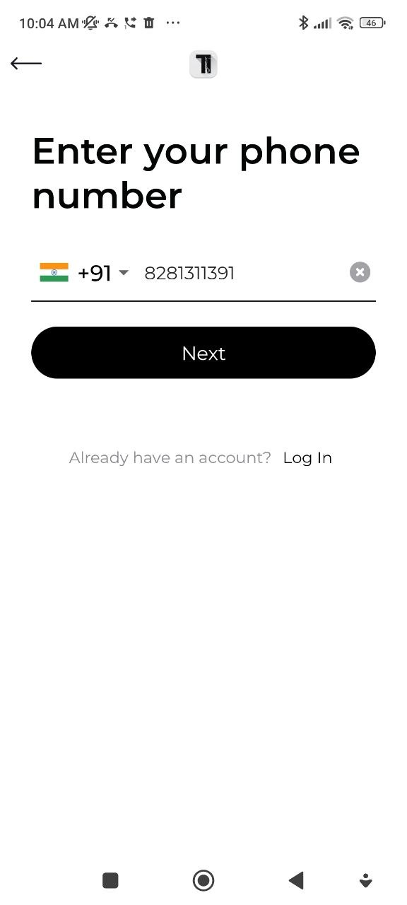 Phone number and OTP verification